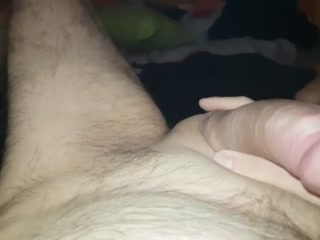 Playing with Daddys thick Monster Cock