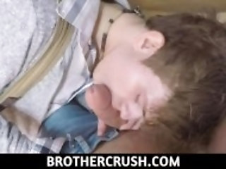 "Brother Crush-Boy Sucks Older Step Brother’s Fat Cock For a Ride"
