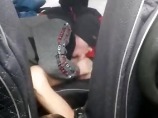 'Russian guy in a mask gives in her mouth in the car outside the city, gay Amateur slave and master'