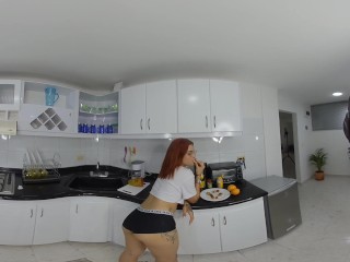 Little soffi second part to her food porn VR