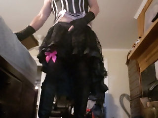 Sissy gets a new sissy dress