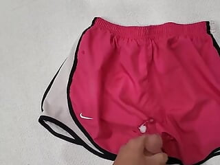 Cum on Pink Pair of Sisters Nike Shorts
