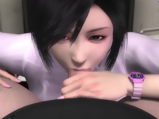 Thicc asian nurse squirting and makes you cum many times [Semen analysis] / 3D Hentai game
