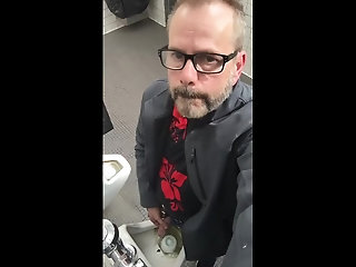 pissing in public park restroom