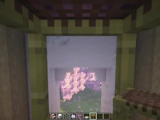Minecraft _ How to Build a Cherry Blossom Gazebo (Enchanting Room)