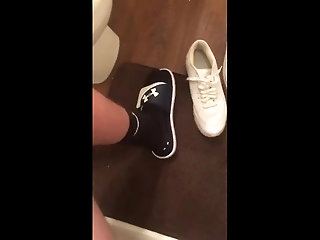 cumshot nike socks and slides