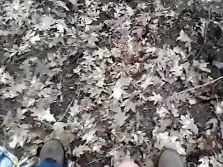 long piss in the leaves.