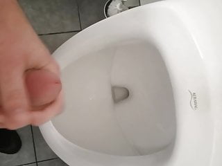 Jerking off in the work place wc