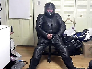 leather racing suit wank