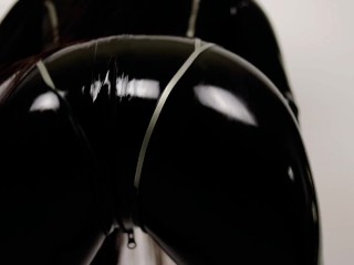 Cristal Kinky Full Latex Fingering with voice-over