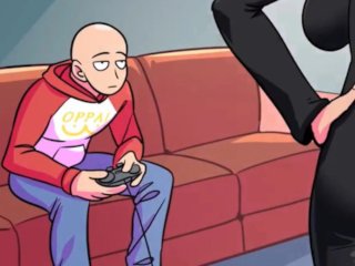 One punch man Saitama fuck his stepsister with playing video games anime hentai uncensored cartoon